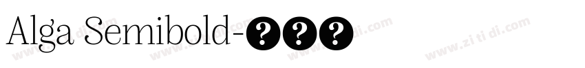 Alga Semibold字体转换